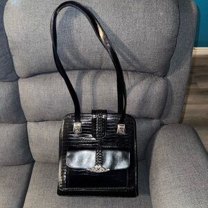 Elegant Black Leather Handbag